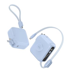พาวเวอร์แบงค์พกพา 10000mAh พร้อมสายในตัวและหน้าจอดิจิตอลสำหรับการชาร์จเร็ว ชนิด Type C กำลังไฟ 65W ปลั๊กแบบ USA - Product Image 3