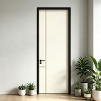 Porte battante en aluminium à grain de bois, design à bord étroit, écologique, pour villa, hôtel, appartement, intérieur de maison, avec cadre invisible