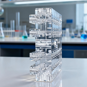 高精度亚克力部件加工 5轴同步数控加工中心 定制微流体原型服务 - Product Image 4