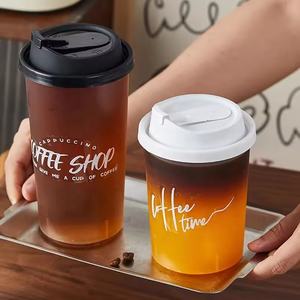 Logo de conception personnalisée de l'Inde 700 ml 20 oz gobelets à smoothie en plastique d'injection PP durs à sceller jetables avec couvercle pour boissons chaudes - Product Image 3