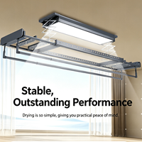 HK13 OLT Séchoir à linge intelligent en aluminium pour plafond avec lumière LED et commande vocale hors ligne, pour balcon, intérieur et maison