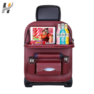 Bolsa de almacenamiento para asiento trasero de coche con bandeja de mesa plegable para niños pequeños, almohadilla protectora para patadas de coche, soporte para tableta - Product Image 2