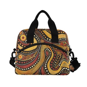 New Arrival Aboriginal Tribal Design Portable <b>Sublimation</b> Adults Thermal Lunch Tote Insulated Custom Lunch Bag for Women - Product Image 2