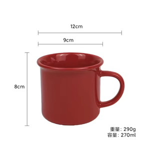 Imitation <b>Enamel</b> Ceramic <b>Mug</b> Custom Logo Cartoon Nostalgic Vintage Advertising Gift Coffee Cup Microwave Safe High-Temperature - Product Image 2
