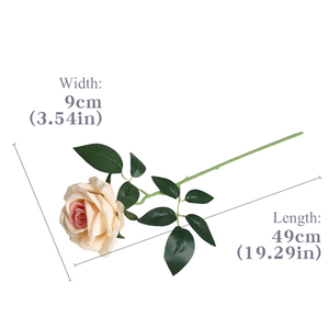 Kết cấu Hoa ba chiều rất thực tế Chất liệu cắm hoa Tự làm sợi đơn nhung hoa hồng nghệ thuật mô phỏng - Product Image 2