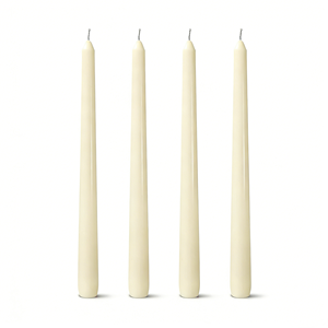 Velas Cónicas Oshine de 10 Pulgadas, Color Marfil, Sin Olor, Sin Humo, 8 Horas de Duración, Sin Goteo, para Navidad, Halloween, Bodas, Fiestas y Hogar - Product Image 1