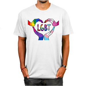 Personalizada de alta calidad <span class=keywords><strong>LGBT</strong></span> orgullo Arco Iris mujeres 300 gsmT camisa - Product Image 1