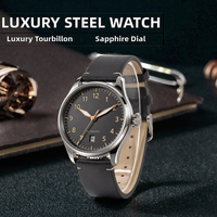 Maßgefertigte Luxus-Taucheruhr für Herren Edelstahlgehäuse Saphirglas Mechanisches Uhrwerk 3BAR Wasserdicht Chronograph Mondphase