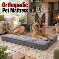 Matelas orthopédique pour chien avec options de tissu de revêtement et de matelassage personnalisés, et bord supérieur étroit pour commandes de marques