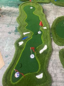 Usine en gros 9 trous de <span class=keywords><strong>Golf</strong></span> vert sur mesure <span class=keywords><strong>Mini</strong></span> <span class=keywords><strong>Golf</strong></span> Putting Green intérieur extérieur pratique Portable grande taille mettre tapis - Product Image 6