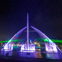 Fontaines dansantes d'extérieur, fontaines musicales flottantes pour la décoration aquatique des places, piscines et bassins, spectacle lumineux
