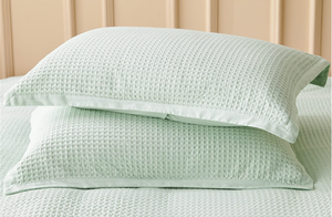 Juego de edredón de lino con gofres de Color sólido de estilo nórdico, gran <span class=keywords><strong>oferta</strong></span>, ropa de cama de algodón 100% tamaño King para Hotel, hogar, dormitorio, tres - Product Image 2