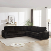 Sofá Esquinero Modular Moderno en Forma de L con Almacenamiento, Puerto USB Tipo-C, Portavasos, Asiento Profundo, Tapicería Cómoda, Sofá Cama para Apartamento
