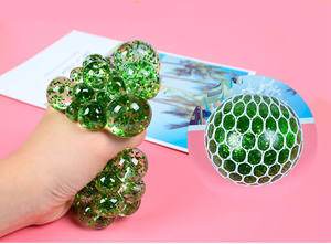 Nuevas bolas blandas LED coloridas bolas de uva antiestrés juguetes sensoriales <span class=keywords><strong>con</strong></span> <span class=keywords><strong>malla</strong></span> cosida exclusiva para aliviar la ansiedad y calmar - Product Image 2