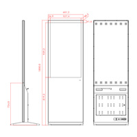 Kiosco Táctil Vertical con Pantalla LCD de Señalización Digital Android de 49/55/65 Pulgadas para Interiores, para Centros Comerciales, Tiendas, Hoteles y Transporte Público