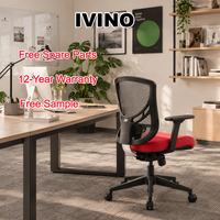 Chaise de bureau ergonomique en maille robuste 150 kg, chaise de direction à dossier haut avec accoudoirs 3D et verrouillage d'inclinaison GTChair