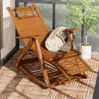 Chaises berçantes en bois populaires Chaise de loisirs de meubles de balcon