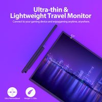 Monitor portabel 14 inci 1920*1080 layar definisi tinggi mendukung laptop, tablet, dan ponsel