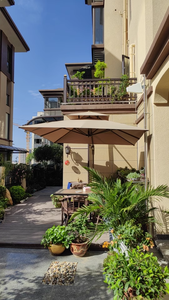 Parasol cantilever carré en aluminium et acier, résistant aux intempéries, avec structure en fer et polyester 230g, pour mobilier d'extérieur moderne, cour et <span class=keywords><strong>salon</strong></span> - Product Image 3