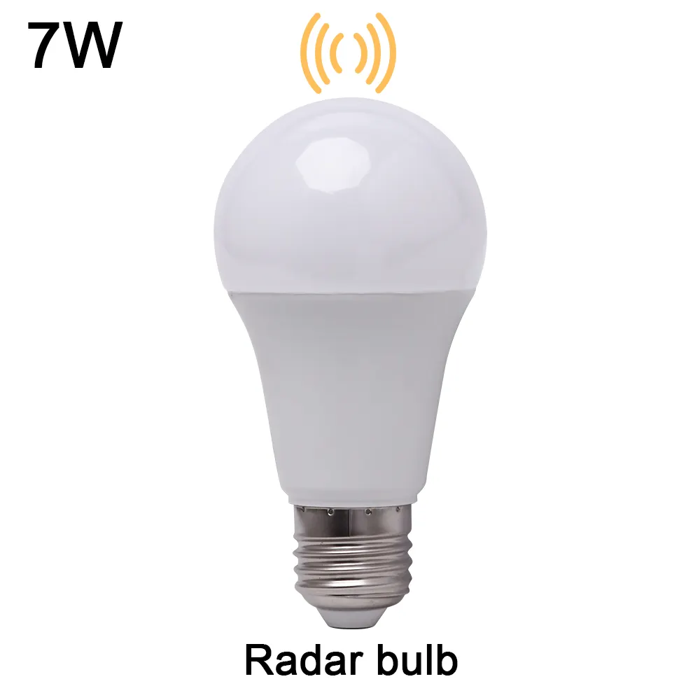 smart led bulb Radar Sensor 7W 12W bulb led light 110V 220V E27 motion sensor bulb light