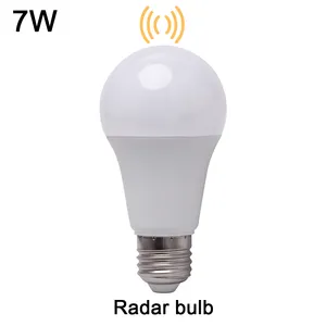 Lampadina a led intelligente sensore Radar 7W 12W lampadina a led 110V 220V E27 sensore di movimento lampadina