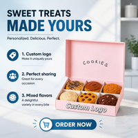 Emballage de biscuits biodégradable personnalisé avec estampage à froid, papier alimentaire, boîtes à biscuits pour boulangerie avec logo