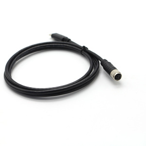 Factory High Quality QC3.0 9V USB Type C Male to M8 4Pin Female Aviation Waterproof Cable Pure Copper with PVC Jacket - Product Image 4