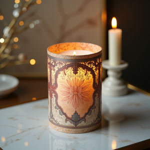 Caja Cilíndrica Redonda de Cartón Ecológica de Lujo con Impresión Personalizada para Empaque de Regalo de Velas Aromáticas - Product Image 1