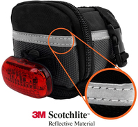 Sac de selle personnalisé avec fermeture éclair, en polyester écologique/durable, décontracté et moderne, avec logo personnalisé, tailles S/M/L