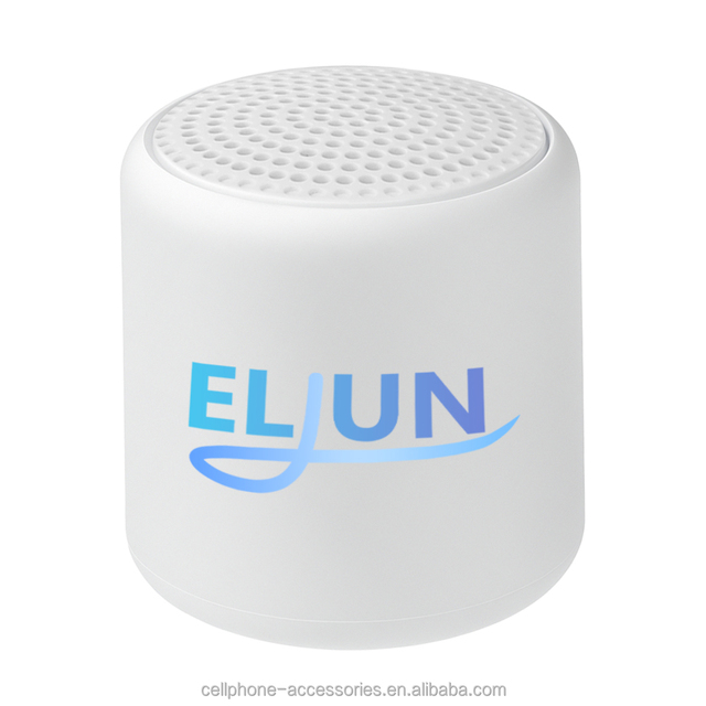 Custom logo Company Promotional Gift Small Size Sround Shape Mini  bluetooth Speaker 2025  Ideal Gift for Men Women