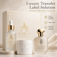 Autocollants de transfert UV DTF personnalisés, feuille d'or, feuille d'argent, autocollants de transfert 3D en relief, imperméables, pour emballages cosmétiques, OEM ODM