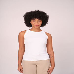 Débardeur décontracté haut de gamme, classique, sans manches, en coton doux, col rond, bretelles larges, élégant, à porter au quotidien - Product Image 2