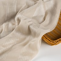 Tissu en satin de polyester jacquard à rayures B9 avec fil argenté, antistatique et non conducteur, pour la confection de saris et dupattas