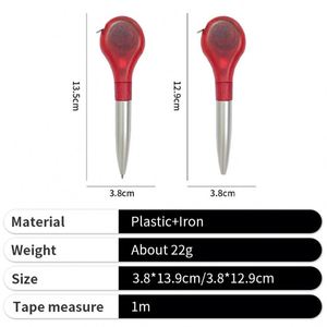Custom Logo Multifunction Personalized <b>Plastic</b> Portable Measurement <b>Tape</b> Ballpoint Pen With Clip - Product Image 4