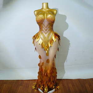 <span class=keywords><strong>Vestido</strong></span> de sirena de lujo con lentejuelas doradas, <span class=keywords><strong>vestido</strong></span> de gala con pedrería pesada, espalda de corsé, ropa para actuaciones en escenario, <span class=keywords><strong>vestido</strong></span> de <span class=keywords><strong>Drag</strong></span> <span class=keywords><strong>Queen</strong></span> - Product Image 2