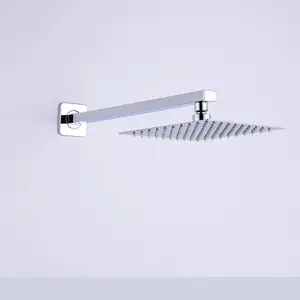 Venda quente Luxo Construído Em Wall Square Oculto Mount Chrome Rainfall Mixer Teto Bathroom Shower Set