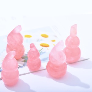 Bán buôn Chất lượng cao tự nhiên mini đánh bóng chữa bệnh tinh thể thủ công Rose Quartz bầu cho món quà - Product Image 3