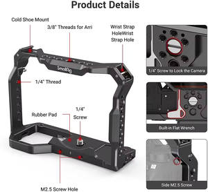 SmallRig DSLR para <span class=keywords><strong>Sony</strong></span> A73 A7M3 A7R3 jaula de cámara de luz para <span class=keywords><strong>Sony</strong></span> <span class=keywords><strong>A7III</strong></span> A7R III A9 plataforma de cámara con kit de cámara de montaje de zapata fría 2918 - Product Image 5
