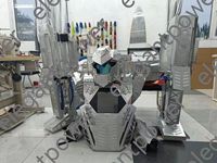 Nouveau Costume de Robot Led en aluminium à venir Led vêtements échasses Walker Costume Disfraces Halloween Led Costume Costume casque