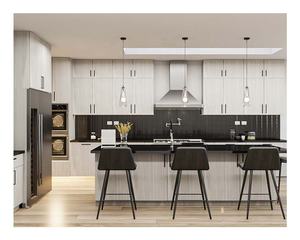 ミッドセンチュリー欧州製収納塗装ラミネート壁ラッカーキッチンキャビネットドアキッチン食器棚 - Product Image 5