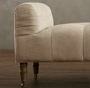 Panca con Ruote Stile RH, Panca Imbottita Vintage Francese per Fondo Letto, Panca Moderna in Stile Rustico per <span class=keywords><strong>Camera</strong></span> <span class=keywords><strong>da</strong></span> Letto - Product Image 2