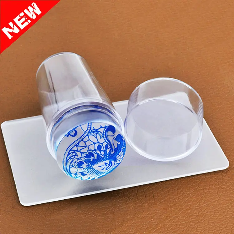 Hot Sale New Design Clear Jelly Clear French Silicone Nail Art Stamper Plate Tools