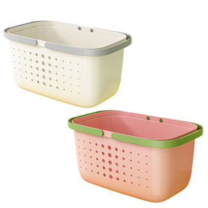 Plastic <b>Bath</b> Basket Rectangle Durable <b>Storage</b> For Bathroom Shower Shampoo Student Use - Product Image 2