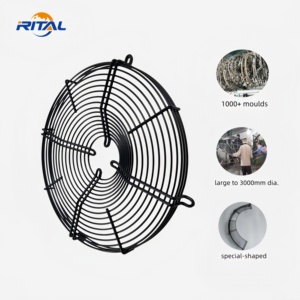Rejilla de protección de alambre metálico industrial para ventilador, rejilla de ventilador de flujo axial OEM, cubierta de ventilador de escape de <span class=keywords><strong>acero</strong></span> soldado, fabricante de tamaño personalizado - Product Image 4