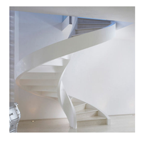 Escalier en colimaçon nord-américain Ace, escalier intérieur moderne, marches en bois, escaliers en colimaçon intérieurs