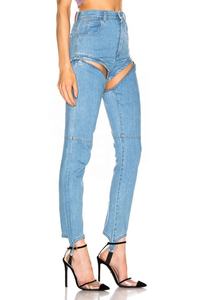 Jeans <span class=keywords><strong>de</strong></span> Moda para Mujer LEDUO con Cierre <span class=keywords><strong>de</strong></span> Cremallera en la Entrepierna, Botón <span class=keywords><strong>de</strong></span> Apertura y Cierre, Detalles <span class=keywords><strong>de</strong></span> Tirantes Elásticos Extraíbles - Product Image 3