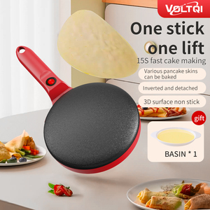 Crêpière Électrique Portable Moss Stone Rotimatic pour Crêpes Françaises et Roti, Revêtement Antiadhésif, Contrôle Automatique de <span class=keywords><strong>la</strong></span> Température, en Fonte - Product Image 2