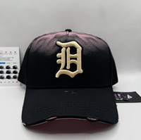 Gorra de Béisbol Original Angel Azul con Estampado Unisex, Estilo Desgastado, Deportiva, de 5 Paneles, con Patrón de Letras, Moda Urbana, Común 100%