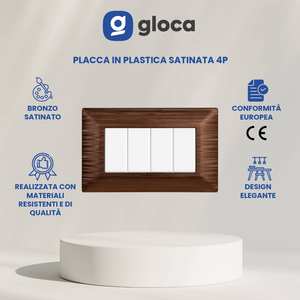 Placas de pared de plástico Gloca, paquete de 3, bronce satinado, 4 unidades, uso residencial - Product Image 2