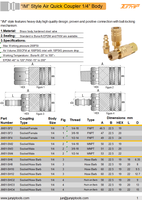 Raccords pneumatiques rapides en laiton de style américain de la série IM OEM, filetage NPT 1/4 3/8 1/2 pour systèmes pneumatiques